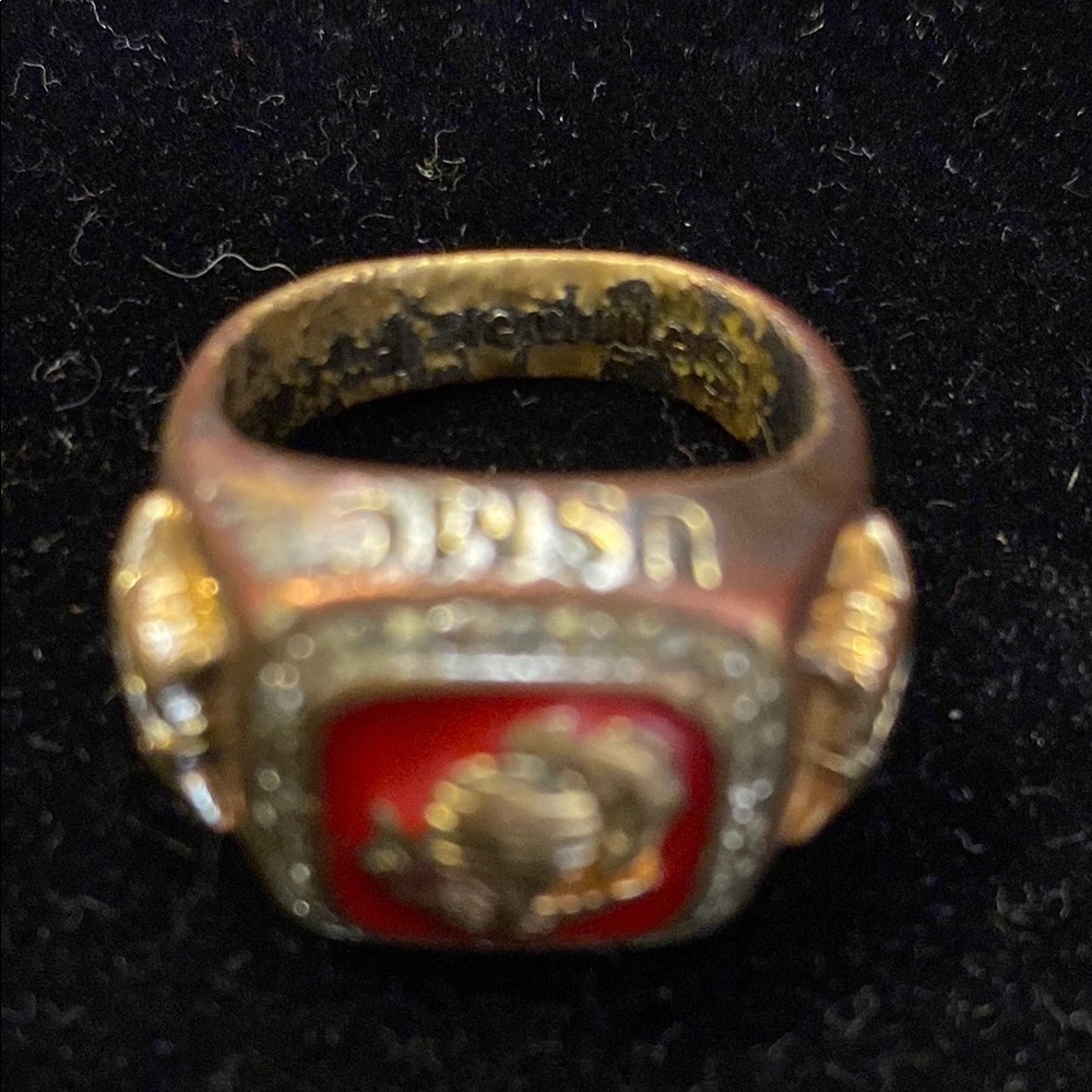 Gold and Red Marine Corps Ring Milton - Picture 7 of 16
